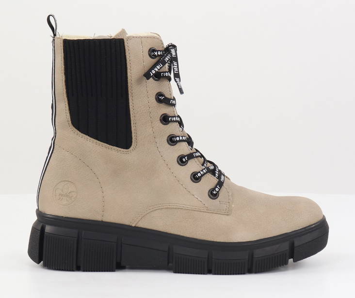 Rieker dam kängor med tjock sula X3414-60 beige - Rieker ankelboots - 132091 - 1