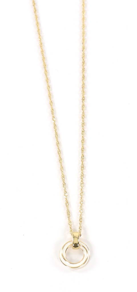 Snö of Sweden Halsband Barcelona tvinnat hänge g/vit - Halsband - 133801 - 1