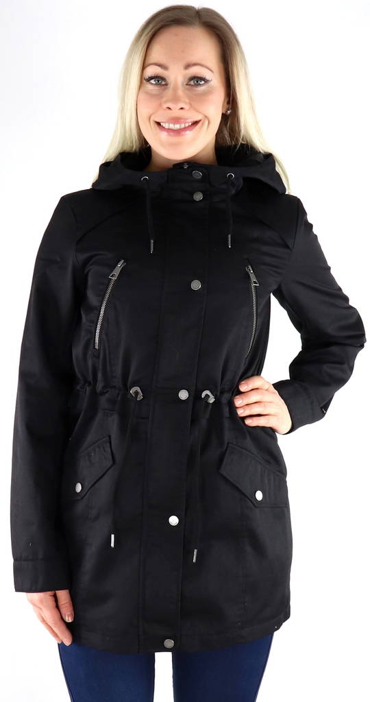 Vero Moda dam parka jacka Abby Fanna svart - Lätta jackor för damer - 130221 - 1
