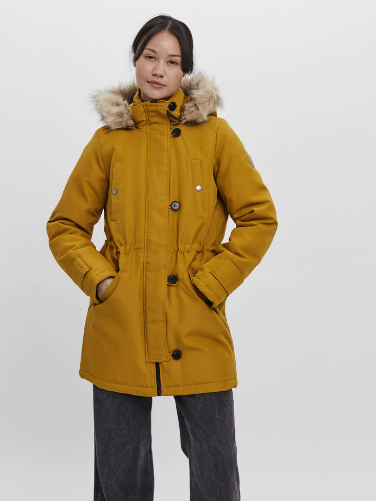 Vero Moda dam parka jacka huva Excursion expedition chai tea gul - Parkas för damer - 129571 - 1