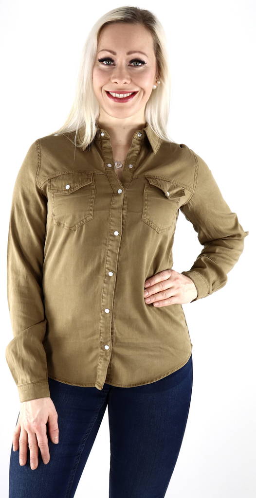 Vila Skjorta Bista denim butternut - Skjortor och blusar för damer - 127891 - 1