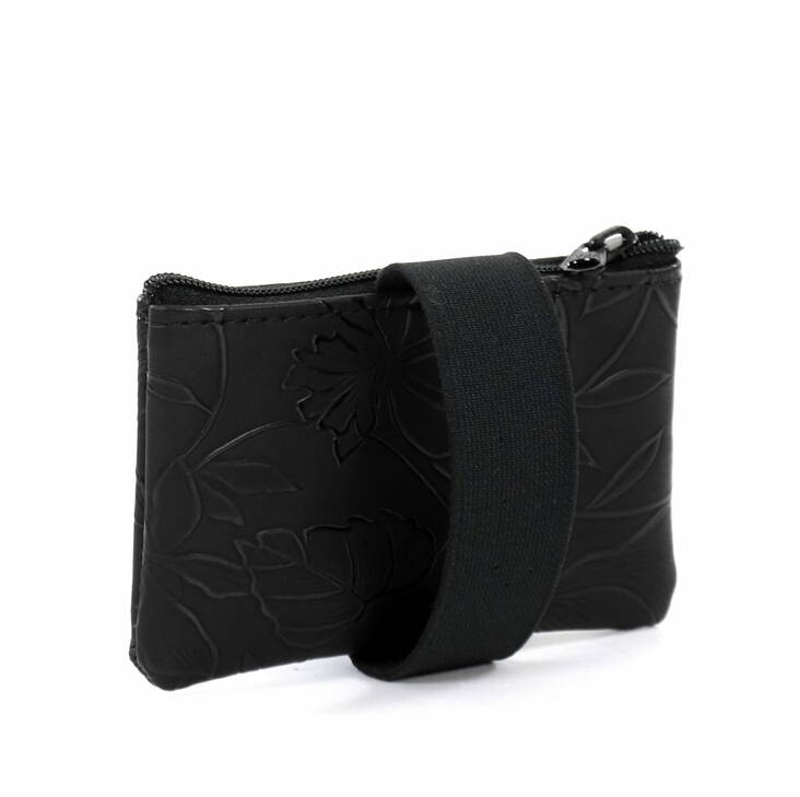 Nabo Handväska K538 svart blomma - Plånböcker - 136101 - 1