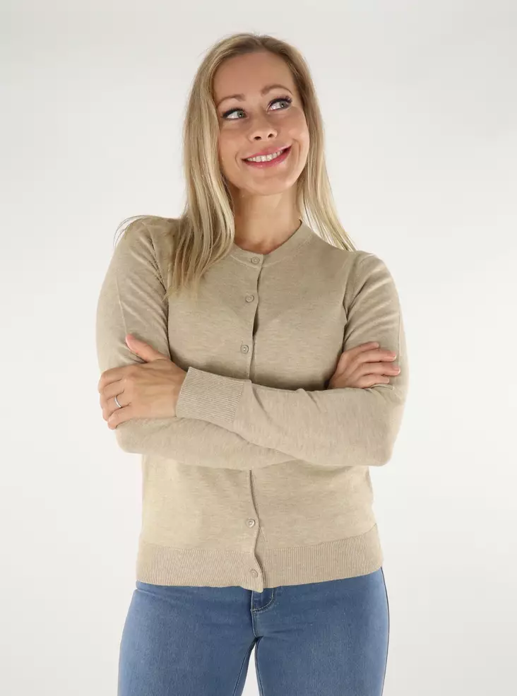 JJXX Cardigan fjäder grå/vanilj - Stickat för damer - 136611 - 1