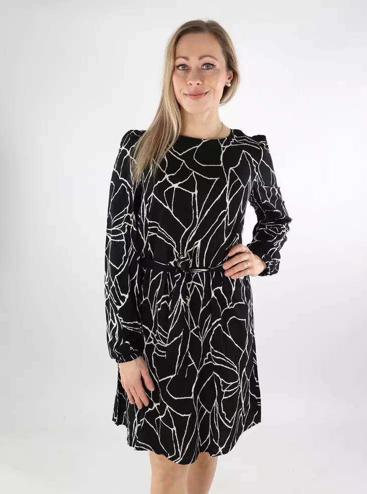 Vila klänning O-Neck svart skönhet/tri - Klänningar och tunikor - 137391 - 1