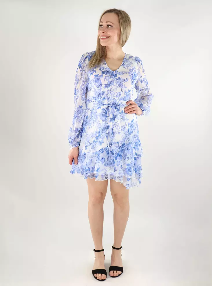 Only blommig klänning Lagerlad bel air blå/porslin - Klänningar och tunikor - 138121 - 1