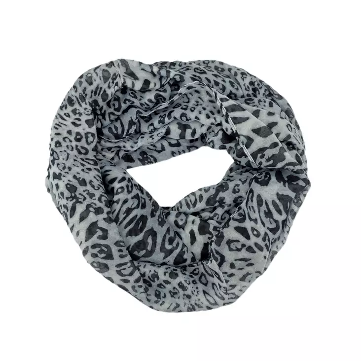 Veniz leopardmönstrad tubscarf 62580 grå - Halsdukar för damer - 138321 - 1
