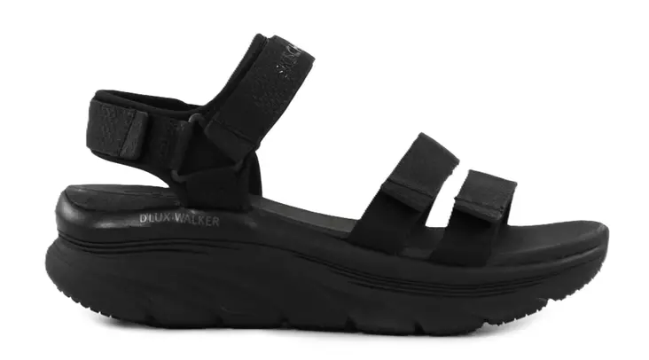 Skechers sandaler med vidlästa för kvinnor 119828/BBK D'LUX WALKER - GOING OUT VIBES svart - Skechers sandaler - 138411 - 1