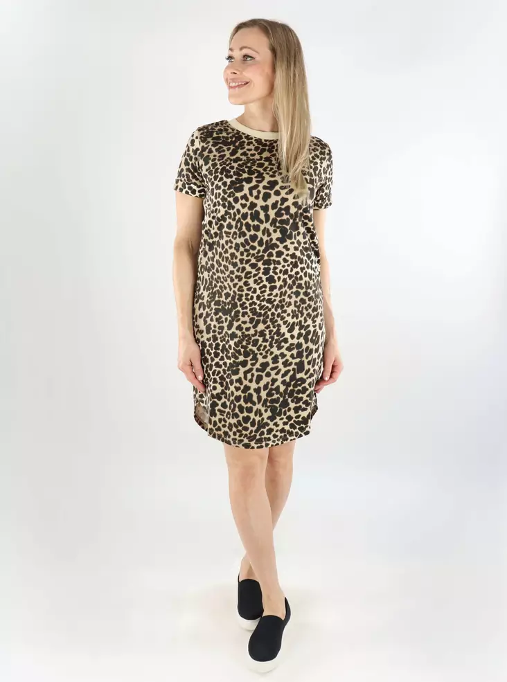 JDY sweatshirtklänning Ny rostad kokosnöt/leo - Klänningar och tunikor - 138541 - 1