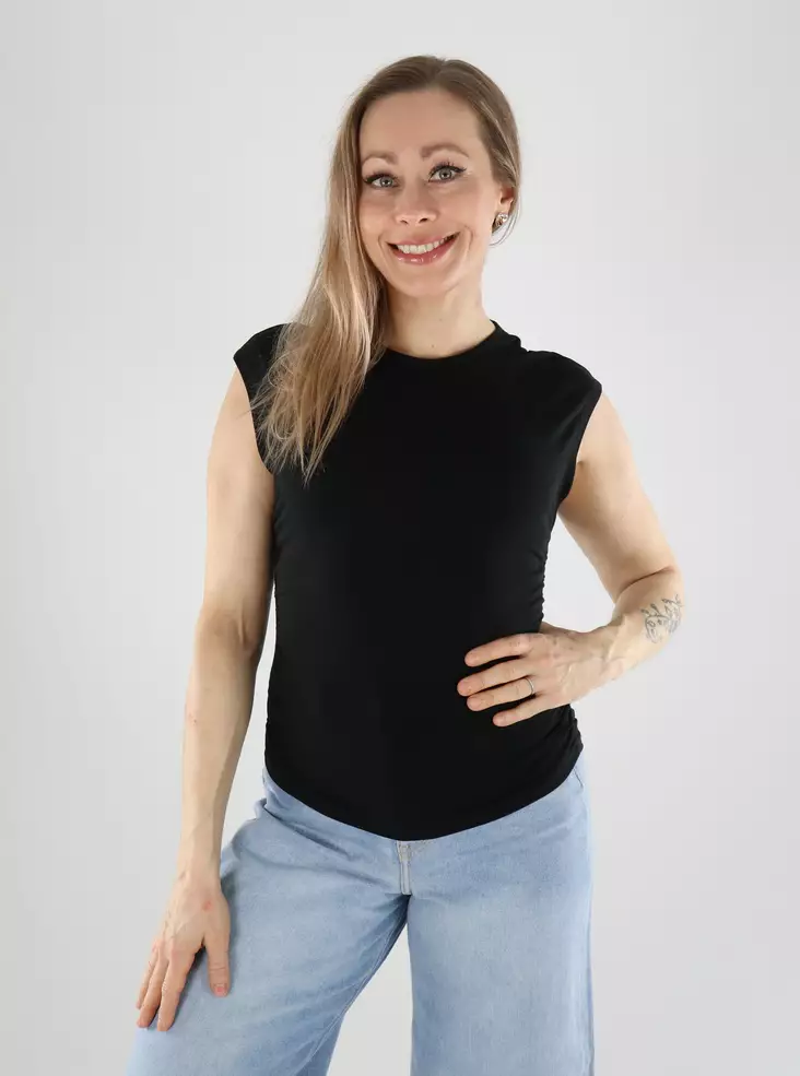 Only topp ruching svart - Toppar för damer - 140831 - 1