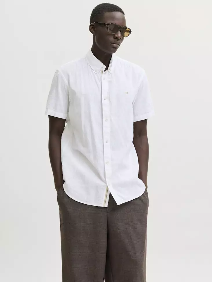 Jack&Jones herr kortärmad dressskjorta Blusummer ljusvit - Skjortor för herrar - 141111 - 1