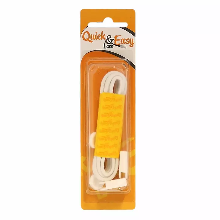 Quick&Easy skosnöre 90 cm vitt - Skötselprodukter - 142381 - 1