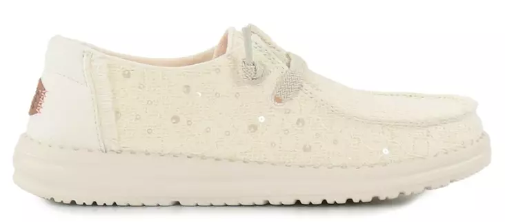 HEYDUDE Skor Wendy Sequin Lace elfenben - Promenadskor för damer - 141171 - 1