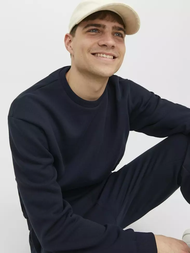 Jack&Jones herrtröja JJEBRADLEY Sweat marinblå kavaj - Tröjor för herrar - 140161 - 1