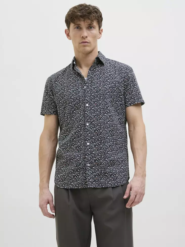 Jack&Jones kortärmad klänningskjorta Blasummer night sky - Skjortor för herrar - 138481 - 1