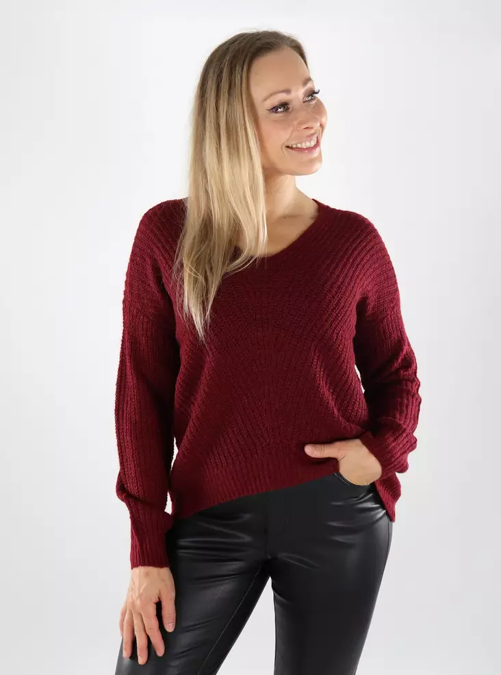 JDY damtröja JDYNEW Pullover cabernet - Stickat för damer - 139071 - 1