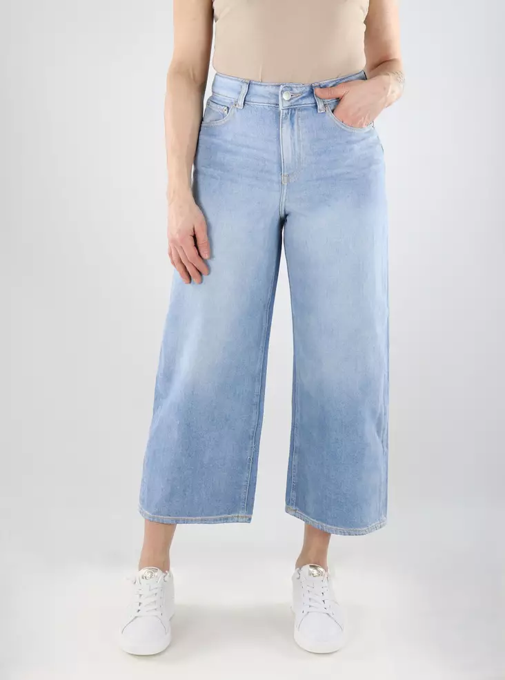 JJXX dam cropped jeans JXSANTIAGO Wide Crop ljusblå denim - Jeans för damer - 140321 - 1