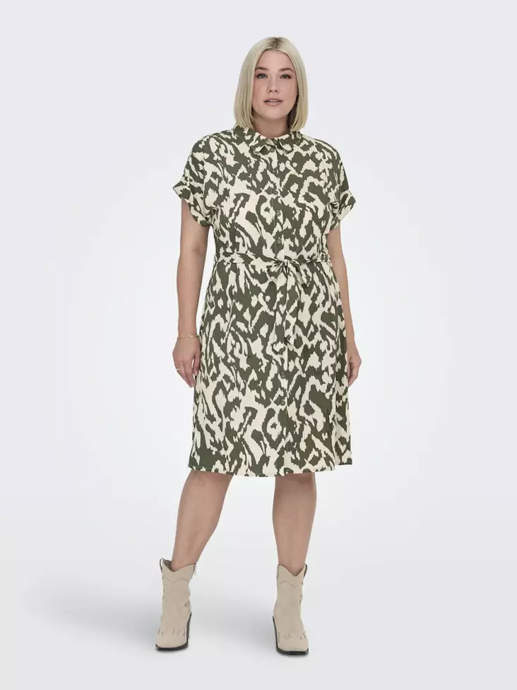 Only Carmakoma Plus Size Skjortklänning asfalt/pimpsten - Klänningar och tunikor - 138101 - 1