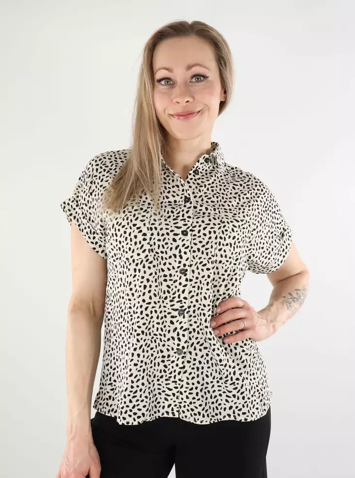 Only women's button-up t-shirt Hannover c.dancer/bla grap - T-shirts för damer - 138231 - 1