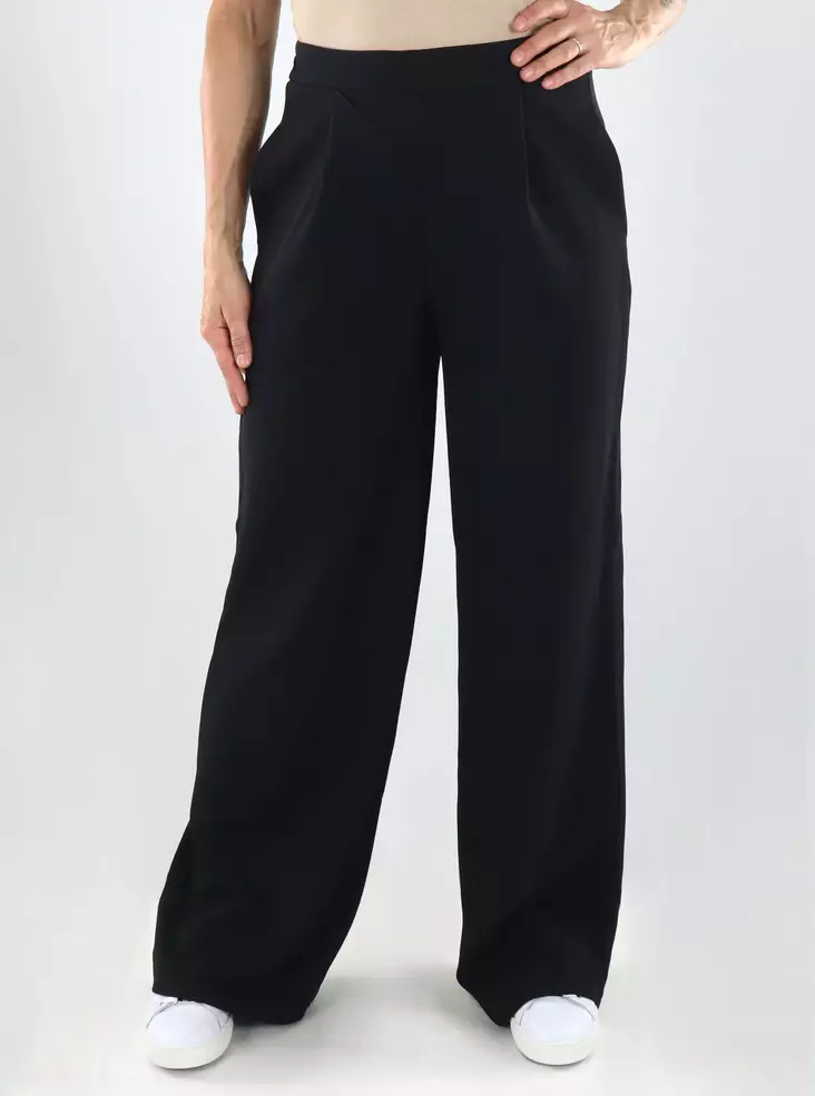 Vila byxor HW WIDE PLEAT svart skönhet - Byxor för damer - 141391 - 1