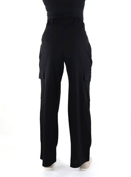 JDY byxor med vida ben för damer Geggo pocket svart - Byxor för damer - 135582 - 2