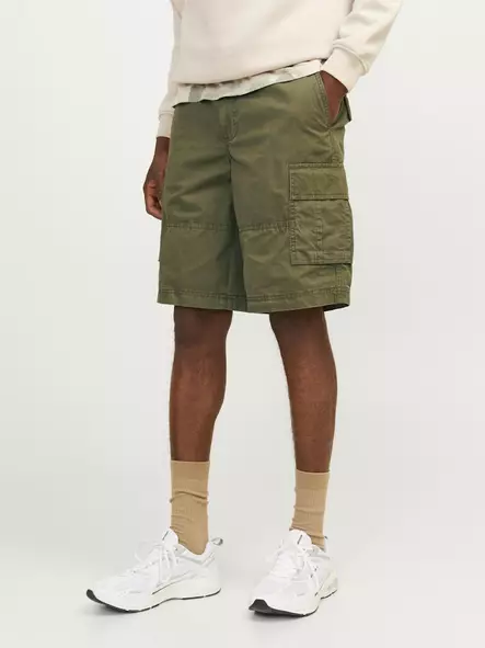 Jack&Jones cargoshorts för män oliv natt - Shorts och capribyxor för herrar - 135902 - 1