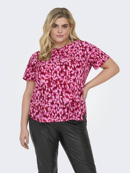 Only Carmakoma T-Shirt Läppstift röd - T-shirts för damer - 135712 - 1