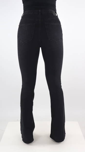 Pieces Jeans Peggy flared hw, svart - Jeans för damer - 131692 - 2