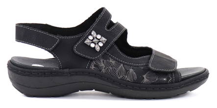 Rieker Remonte damsandaler med bred läst D7647-01 svart - Rieker sandals - 130192 - 1