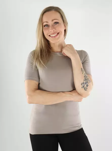 Vero Moda t-shirt dam VMPANDA Modal moonrock - T-shirts för damer - 138362 - 1