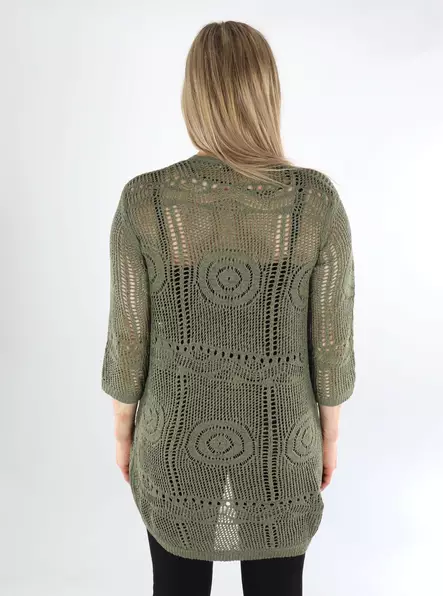 JDY kimono/kofta dam 3/4 kalamata - Stickat för damer - 138542 - 2