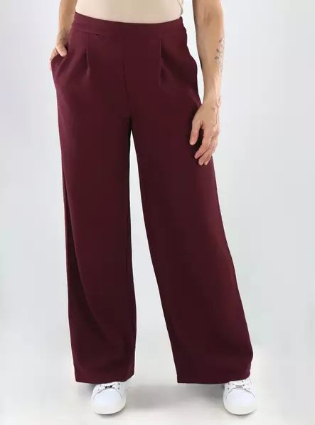 Vila byxor HW WIDE PLEAT port royale - Byxor för damer - 141392 - 1