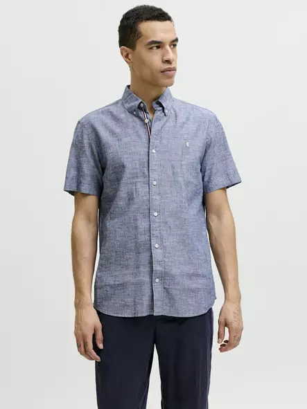 Jack&Jones herr kortärmad skjorta Blusummer faded denim - Skjortor för herrar - 141112 - 1