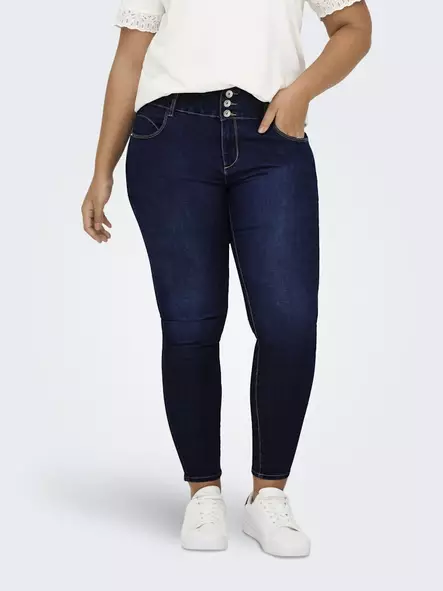 Carmakoma Jeans hw mellanblå - Jeans för damer - 139202 - 1
