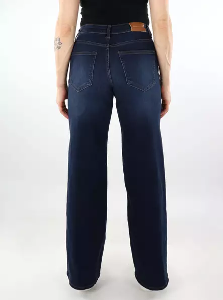 Only damjeans med vida ben Blush HW Wide mörkblå - Jeans för damer - 137432 - 2