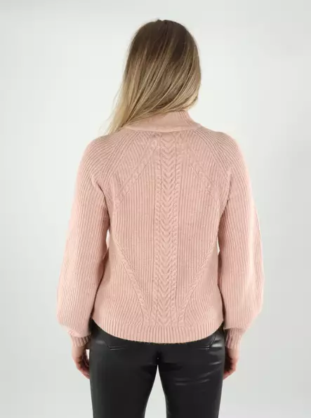 Only damtröja High Neck rose smoke - Stickat för damer - 139992 - 2
