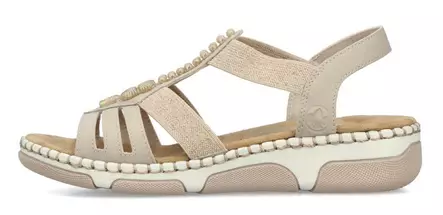 Rieker damsandaler med bred läst 66201-62 beige - Rieker sandals - 140622 - 2