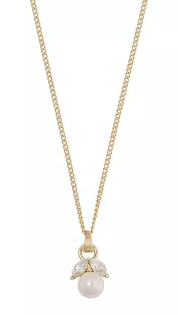 Snö of Sweden Halsband Eira pärla guld/vit - Halsband - 140022 - 1