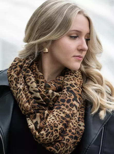 Veniz leopardmönstrad tubscarf 62582 brun - Halsdukar för damer - 138322 - 1