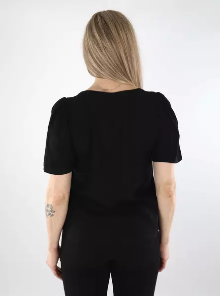 Vero Moda dam t-shirt V-ringad svart - T-shirts för damer - 137682 - 2