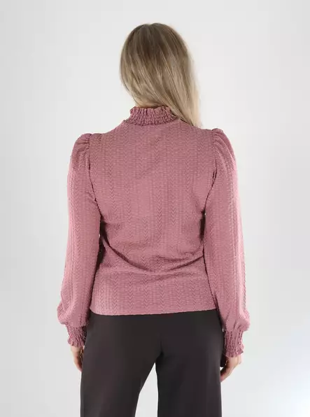 Vila Skjorta L/S SMOCKTOPP nostalgia rose - Långärmade tröjor för  damer - 141532 - 2
