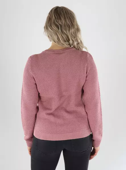 Vila Tröja VIDALO O-NECK L/S KNIT nostalgia rose - Stickat för damer - 141552 - 2
