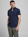 Jack & Jones kortärmad herr skjorta Blaparma slit fit, vit, blå - Skjortor för herrar - 128712 - 1
