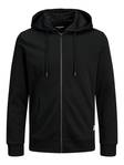 Jack&Jones Hoodie med dragkedja Basic dragkedja svart - Huvtröjor för herrar - 132792 - 4
