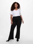 Only Carmakoma svarta dam byxor med stretch Pever flared, Plus size - Byxor för damer - 128812 - 2