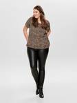 Only Carmakoma Plus size dam coated byxor Punk reg svart - Byxor för damer - 124822 - 2