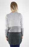 Only Cardigan Queen long grey/mgm/dgm - Stickat för damer - 131782 - 2