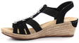 Rieker Sandaler med kilklack 624B4-00 svart - Rieker sandals - 128772 - 2