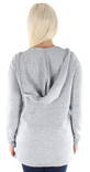 Vero Moda mjuk dam kofta med huva Doffy hood ljusgrå - Stickat för damer - 129212 - 2
