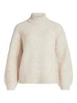 Vila Sweater Melia highneck ljus natur - Stickat för damer - 132602 - 4