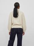 Vila Sweater Melia highneck ljus natur - Stickat för damer - 132602 - 2